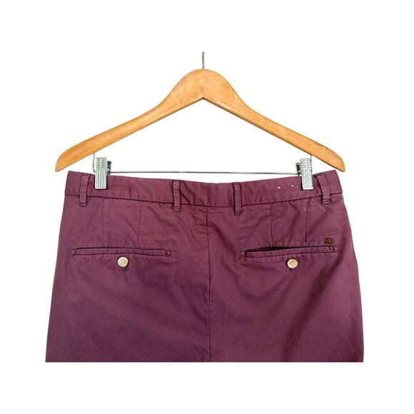 Scotch & Soda MOTT Mens Burgundy Slim Fit Chinos W32/L32 Cotton Blend - Picture 5 of 10